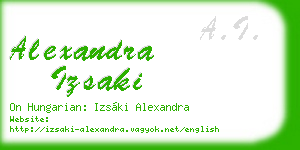 alexandra izsaki business card